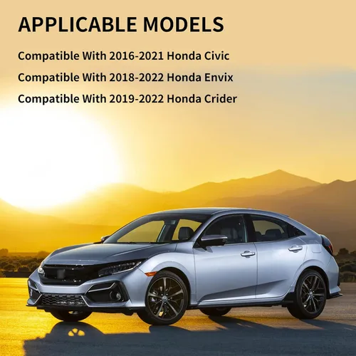 Miniatura 6 de Espejo lateral del pasajero de repuesto para Honda Civic 2016-2021, Honda Envix 2018-2022, espejos de cristal Honda Crider 2019-2022, vidrio