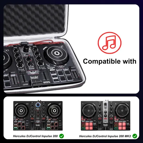 Miniatura 2 de LTGEM - Funda para controlador de DJ Hercules DJControl Inpulse 200 / DJControl Inpulse 200 MK2 - Bolsa de transporte protectora de viaje