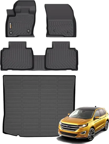 Miniatura 55 de Alfombrillas de TPE para Toyota Highlander 2014-2019 7 y 8 asientos, protección para todo tipo de clima, forros de piso de automóvil resistentes