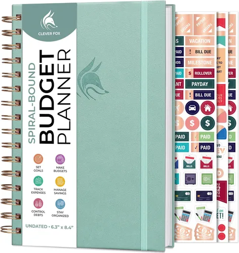 Miniatura 14 de Clever Fox Planificador de presupuesto en espiral, cuaderno de seguimiento de gastos, organizador de presupuestos mensual, cuaderno de registro