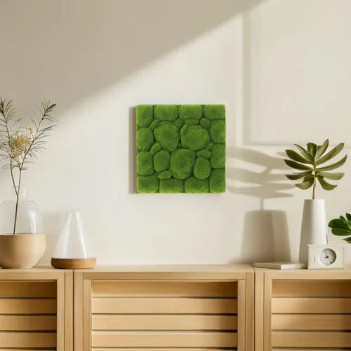 Miniatura 3 de Healifty Musgo artificial verde para decoración del hogar, 3 piezas de 11.8 x 11.8 pulgadas, alfombra de musgo falso, musgo sintético decorativo