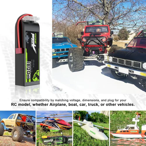 Miniatura 5 de OVONIC Batería Lipo de 7.4V 80C 1800mAh 2S con enchufe T