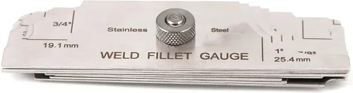 Miniatura 2 de Medidor de soldadura de filete de acero inoxidable calibre Rl calibre 1/8 ''-1 '' prueba de inspección de soldadura Unlar métrica y pulgada Precisa