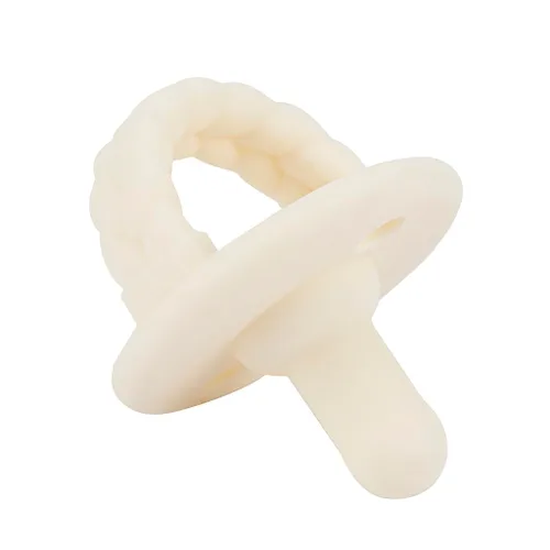 Miniatura 2 de Itzy Ritzy Chupetes de silicona para edades de 6 a 18 meses. Los chupetes Itzy cuentan con mango plegable y dos agujeros de aire para mayor Crema