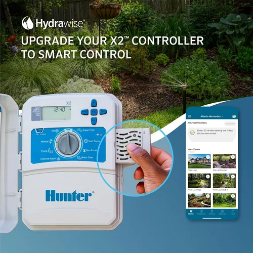 Miniatura 2 de Módulo WiFi inteligente Hunter Wand para controlador de rociadores X2, aplicación Hydrawise, programación remota, WiFi de 2.4 GHz, compatible