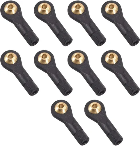 uxcell 10 Uds M2 2.0xL19mm Palanca Dirección Varilla de acoplamiento Extremo de cabeza de bola sin tornillos y tuerca para helicóptero RC