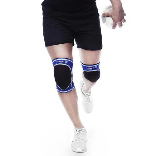Miniatura 3 de Rehband Rodilleras originales, rodilleras de neopreno para voleibol y deportes de interior, rodilleras para mujeres y hombres, color: azul, 1 par