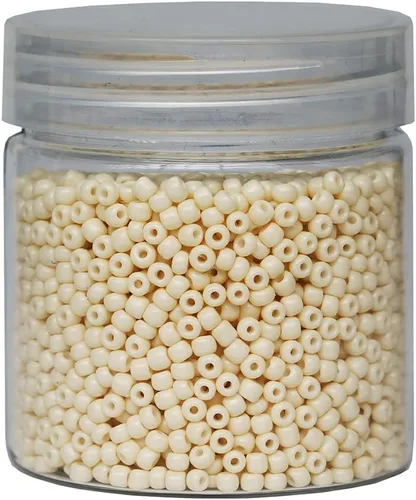 Miniatura 20 de Cuentas de semillas sueltas de color negro opaco, alrededor de 4000 piezas en caja 8/0 de vidrio para hacer joyas, agujero de 0.028 in (negro)