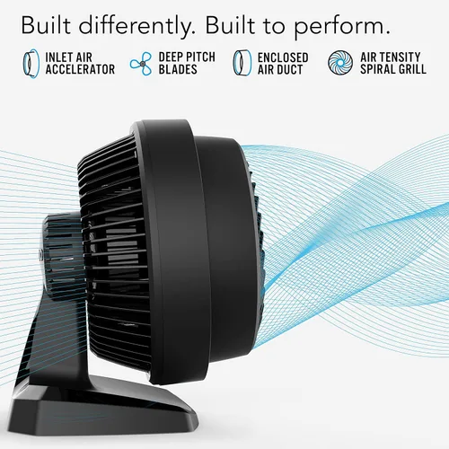 Miniatura 3 de Vornado Ventilador circulador de aire para toda la habitación con 3 velocidades, color negro