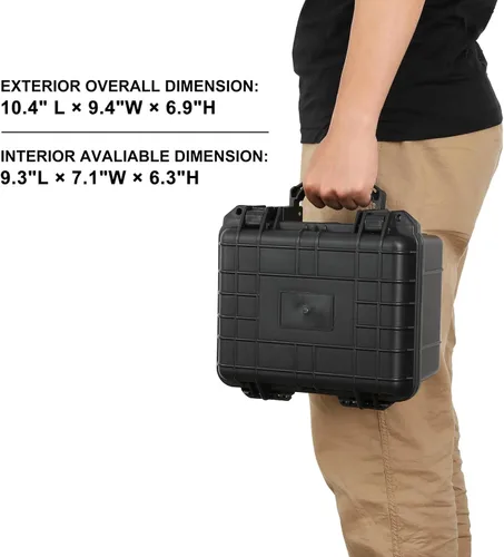 Miniatura 5 de Mayouko Caja de herramientas portátil con esponja a prueba de golpes, grado impermeable IP67, funda rígida impermeable con inserto de espuma, cardán