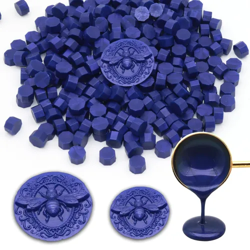 Miniatura 25 de 250 unidades de cuentas de cera de sello doradas antiguas, cuentas de cera premium de Andotopee para sellos de sellos, paquete de repuesto de perlas
