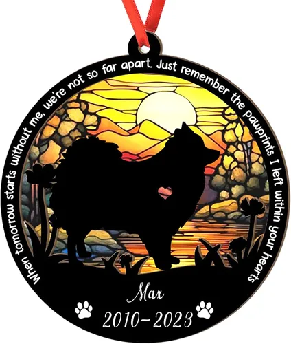 Miniatura 38 de Adorno personalizado para atrapasoles de sabueso afgano, adorno de Navidad de sabueso afgano – Regalo para perro amante, sabueso afgano