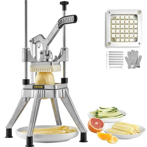 VEVOR Picador Comercial de Vegetales y Frutas con Cuchilla de 1/2″ Cortador de Alimentos Profesional de Servicio Pesado Kattex Cortador de Papas