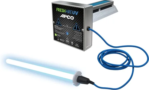 Miniatura 14 de Purificador de aire APCO Carbon Cell Matrix UV para HVAC con cable de alimentación, incluye lámpara UVC de 1 año (Serie 18-32 VAC) # TUV-APCO-ER