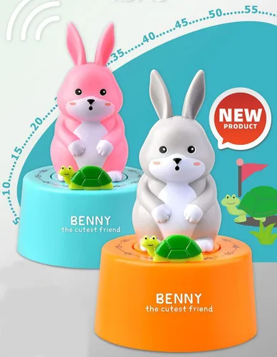 Miniatura 4 de Conejo de dibujos animados modelo temporizador mecánico 60 minutos de cocina Gadget reloj de cocina contadores de alarma temporizador manual