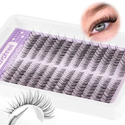Miniatura 6 de Extensiones de pestañas en racimo naturales DIY, extensiones de pestañas en racimo con curva C, extensiones de pestañas en racimo para ojo de gato