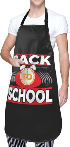 Miniatura 9 de Back To School Aprons for Men Women with Pockets Apron Adjustable Water and Oil Resistant Aprons for Cooking Kitchen Gardening Chef Apron