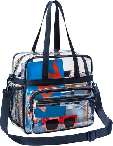 Miniatura 25 de Paxiland Clear Bag for Stadium Events, 12x6x12 inches Tote Bag with Detachable Reinforced Strap for Sports Concert and Work