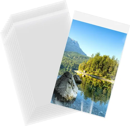 Miniatura 10 de AUEAR Paquete de 100 fundas de plástico transparente de 18 x 24 pulgadas, sin ácidos, bolsas resellables de cristal de 1.6 mil para ropa, hogar