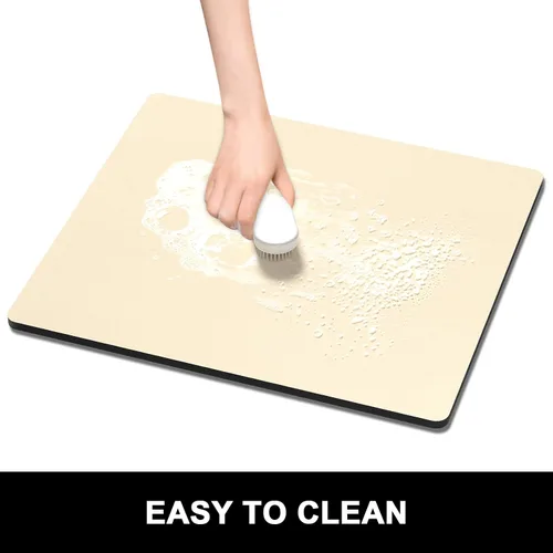 Miniatura 6 de Rnivvi Tapete de secado de platos para encimera de cocina, 16 x 18 pulgadas, bonita almohadilla de secado absorbente resistente al calor con goma