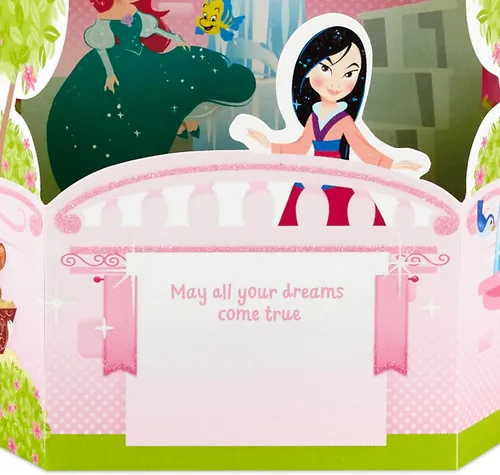 Miniatura 4 de Hallmark Paper Wonder - Tarjeta de cumpleaños desplegable de princesa de Disney para niños (castillo)