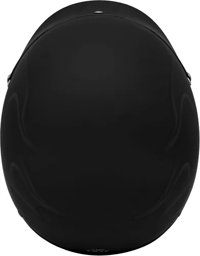 Miniatura 5 de VCAN Cruiser - Casco de motocicleta sólido, cobertura de media cara Llama Negra Plana
