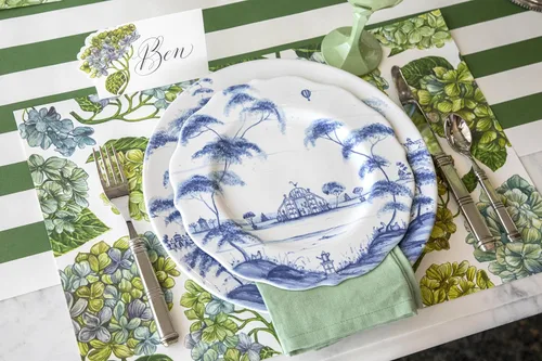 Miniatura 3 de Hydrangeas - Manteles individuales de papel para mesa de comedor, manteles individuales desechables florales para la temporada de primavera