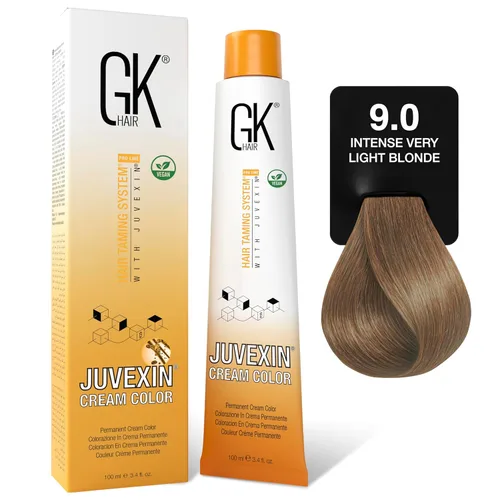 Miniatura 10 de GK HAIR Color Cream 5.0 castaño claro natural intenso – 100% cobertura de canas Resultados semipermanentes 8–10 Vol Semi 20-30-40 Vol