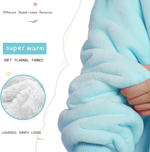 Miniatura 5 de Aemilas Wearable Blanket Hoodie - Warm Sherpa Blanket Sweatshirt as Gifts for Adult Women Mom Men, One Size Fits All