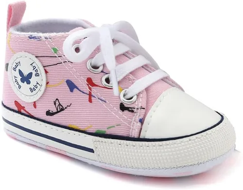 Miniatura 5 de Zapatos de lona para bebés recién nacidos, suela suave, para los primeros pasos, zapatos planos para niños pequeños, zapatos de mezclilla unisex