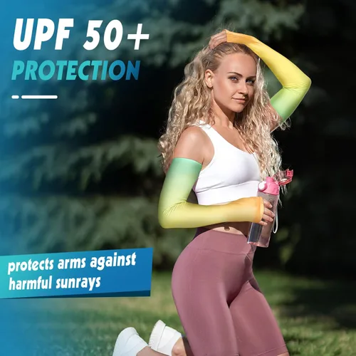 Miniatura 2 de Tisancy 12 pares de mangas de agricultores para mujer, protección solar UV, manga de brazo, cubierta de enfriamiento para jardinería, mangas