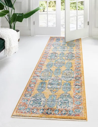 Miniatura 17 de Unique Loom Lola Collection - Alfombra de área, negrita (octágono de 5 pies 1 pulgada, azul/azul claro)