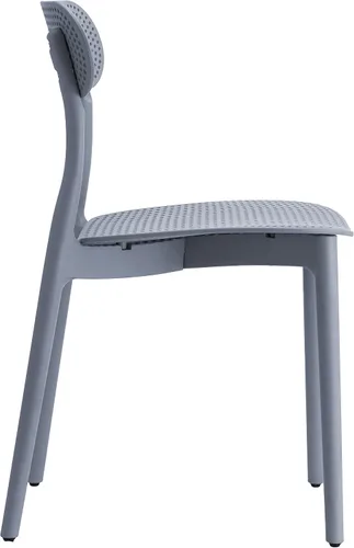 Miniatura 3 de Silla moderna Zuho para interiores y exteriores (2, gris ancla)
