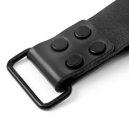Miniatura 2 de Soporte de cinta métrica de cuero para cinturón con 4 remaches Clip versátil de cinta métrica de 4 pulgadas o clip para cinturón de taladro Clip