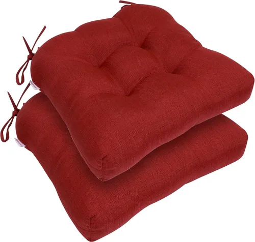 Miniatura 11 de RACE LEAF Cojines para Sillas de Patio 17x17 Pulgadas Paquete de 4, Cojines de Asiento Exteriores Engrosados Resistentes al Agua con Lazos
