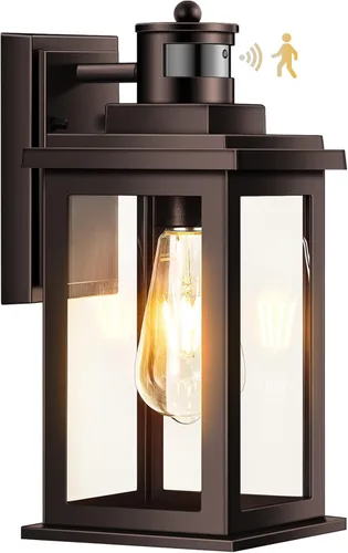 Miniatura 11 de VIANIS Luz negra grande con sensor de movimiento para exteriores de 15 pulgadas, aplique de iluminación exterior, iluminación exterior del atardecer