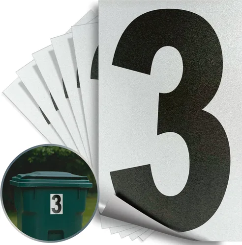 Miniatura 89 de iSYFIX Calcomanías de vinilo negro número 0 (Zero) – Paquete de 6 calcomanías de 1.5 pulgadas – Calcomanías de alta calidad, fondo reflectante