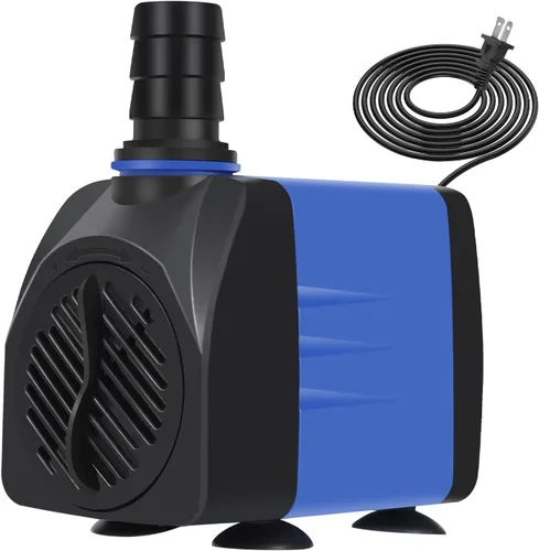 AQUANEAT Bomba de Fuente Pequeña, Bomba de Agua Sumergible de 480 GPH para Tanque de Peces de Acuario, Fuente de Agua Exterior, Hidroponía, Bomba de