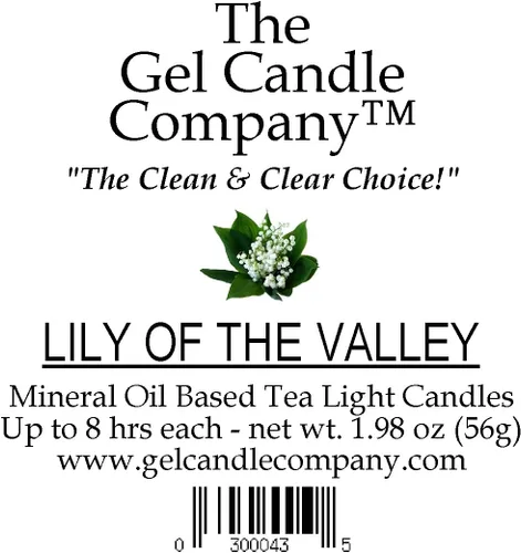 Miniatura 3 de Paquete de 4 velas de té perfumadas de aceite mineral perfumado Lily of The Valley a base de hasta 8 horas The Gel Candle Company
