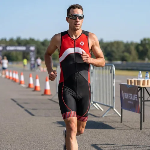 Miniatura 7 de SLS3 Traje de Triatlón para Hombre - Trisuit Premium para Hombre - Kit de Triatlón sin Mangas, de Secado Rápido con Bolsillo Grande en la Espalda