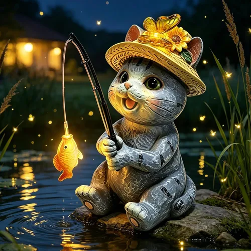 Miniatura 10 de Decoración solar de estatua de jardín de hadas, figura de resina de ángel de 10 pulgadas, impermeable, decoración del hogar con luces LED de colibrí