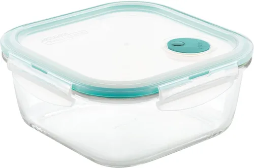 Miniatura 9 de LOCK & LOCK Purely Better - Recipiente de almacenamiento de alimentos de vidrio con tapa de ventilación de vapor, cuadrado de 17 onzas