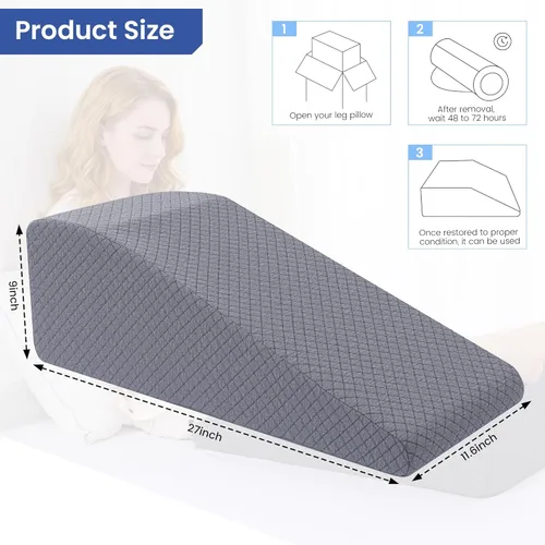 Miniatura 2 de HOMBYS Almohada de elevación de piernas para después de la cirugía, reemplazo y recuperación de rodilla, almohada de cuña para rodilla, cadera