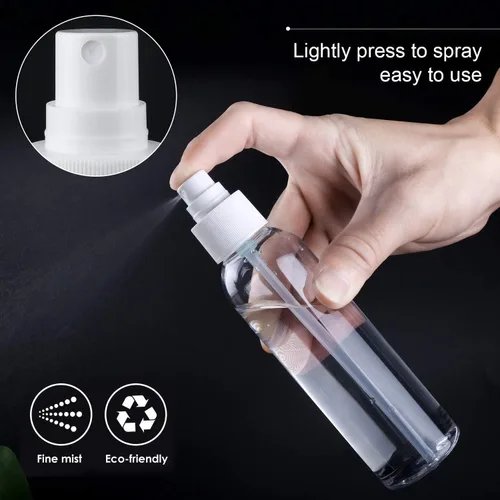 Miniatura 4 de TRENDBOX Paquete de 6 botellas vacías de plástico transparente de niebla fina (paquete de 0.2 – 4.1 fl oz)