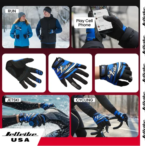 Miniatura 5 de Jettribe Race Skin PWC - Guantes de recreación Dedo completo fino y transpirable Accesorios de moto acuática para hombres y mujeres jóvenes