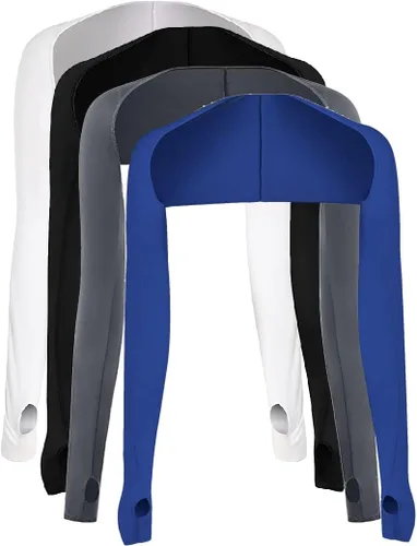 Miniatura 10 de 4 piezas de protección UV, chal de sol, manga de enfriamiento para brazo con orificio para el pulgar para mujeres y hombres, ciclismo, conducción, 2