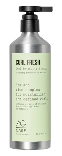 AG Care Curl Fresh Champú hidratante con aminoácidos de guisantes y arroz, champú para rizos para limpiar el cuero cabelludo y retener la humedad
