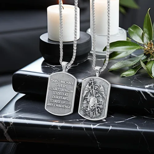 Miniatura 4 de Eusense San MiguelSan CristóbalSan BenitoSan JudaMedalla Milagrosa Virgen MaríaCrucifijo de JesúsSan JoséSan Antonio Collar con colgante