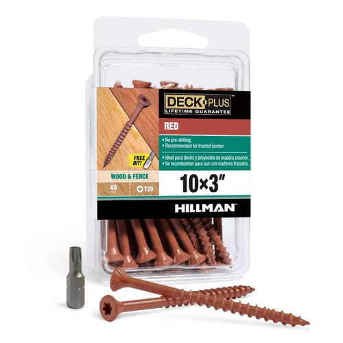 Miniatura 35 de Deck Plus Tornillos para Madera Exterior y Cercas con Revestimiento Epoxi de 2-1/2 Pulgadas #10 x 2-1/2" Torx/Star Drive Incluido Rosca Gruesa, Verde