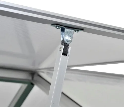 Miniatura 4 de vidaXL Amplio invernadero - 113.3 pies cuadrados - Paneles de aluminio reforzado y policarbonato resistente a los rayos UV con sistema de canalón